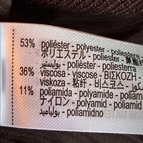 NWT. Zara Chocolate/Brown Pleated Combination Knit Midi Dress. Size M. - Picture 9 of 10